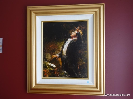(MUSIC RM) FRAMED OIL ON CANVAS- STEPHEN CHARLES SHORTRIDGE ROMANTIC IMPRESSIONIST PAINTING-