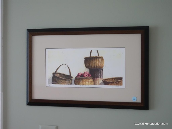 (DR) FRAMED AND DOUBLE MATTED STILL LIFE PRINT- ARTIST PROOF- SIGNED LOU MESSA- NUMBERED-20/25- IN