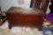 VINTAGE WOODEN CHEST AND CONTENTS