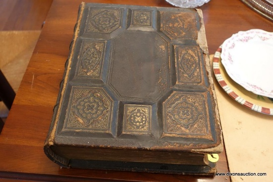 ANTIQUE LARGE FAMILY BIBLE