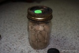 GLASS JAR OF CIVIL WAR MINIE BALLS