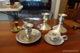 VINTAGE PEWTER CANDLESTICK LOT