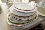 ASSORTED SERVING PLATES AND PLATTERS