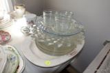 VINTAGE GLASS AND PLATTER LOT