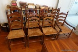 VINTAGE CLORE EARLY AMERICAN LADDER BACK CHAIRS