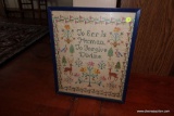 FRAMED VINTAGE NEEDLEPOINT