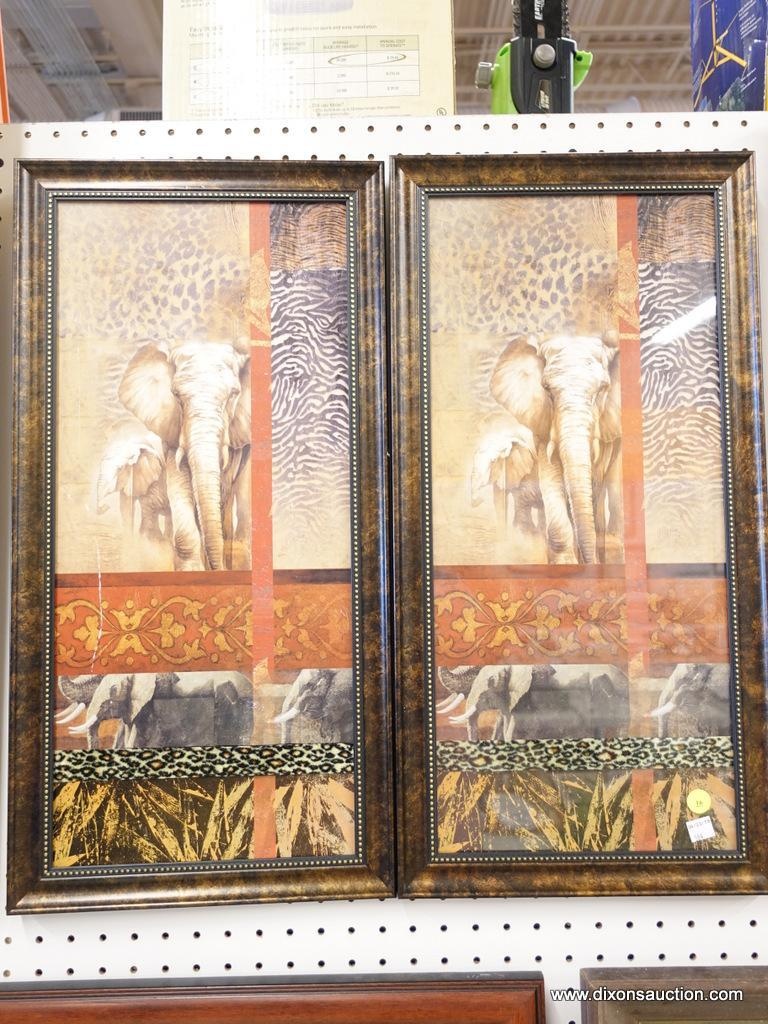 Tw1 Pair Of African Themed P Auctions Proxibid Tw1 Pair Of African Themed Prints Depicting Elephants In Brown Frames 12