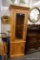 VINTAGE WOODEN GLASS FRONT CURIO