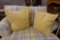 PAIR OF YELLOW SQUARE DECORATIVE PILLOWS