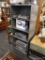 GREY METAL SHELVING UNIT