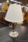 SILVER TONED TABLE LAMP