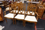 PIERCED FIDDLEBACK DINING CHAIRS