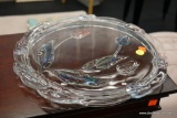 IRIDESCENT GLASS ROUND SERVING PLATE