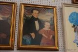 FRAMED VICTORIAN FATHER/CHILD ART