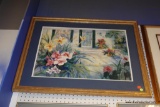FRAMED AND BLUE MATTED PRINT