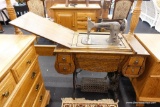 ANTIQUE SEWING MACHINE TABLE