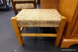 WOVEN TWINE SEAT STOOL/BENCH