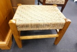 WOVEN TWINE SEAT STOOL/BENCH