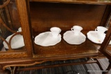 MILK GLASS CUP AND PLATE SETS