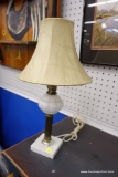 BRASS AND PORCELAIN TABLE LAMP