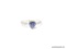 .925 LADIES STERLING SILVER 1 1/4 CT HEART SHAPED SAPPHIRE RING 9