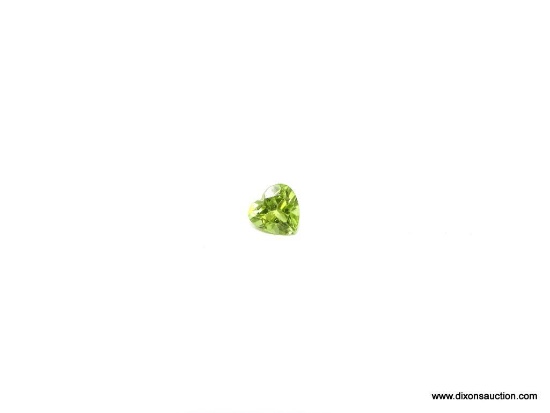 .89 CT HEART SHAPED PERIDOT 5.5X3.5