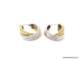 .925 LADIES STERLING SILVER DOUBLE HOOP EARRINGS