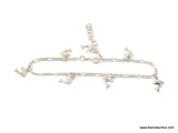 .925 LADIES STERLING SILVER DOLPHIN 3-1 FIGARO BRACELET