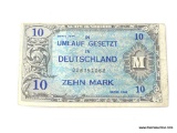 10 MARK 1944 GERMAN/MILITARY SCRIPT/RARE NOTE