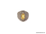 .925 LADIES STERLING SILVER 2CT CITRINE RING SIZE 8