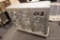 SILVER/BLACK CRACKLE MIRRORED SIDEBOARD/CABINET