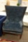 LIGHT BLUE FLARE-TOP ARM CHAIR