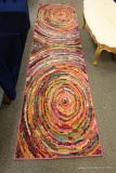 MULTICOLORED CIRCLE PATTERNED HALLWAY RUNNER