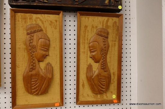 WOODEN FRAMED HINDU GODDESSES