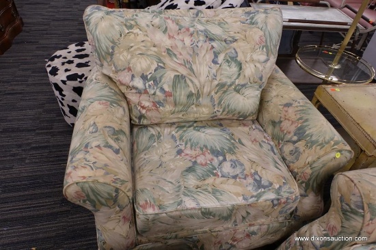 CRAFTMASTER FLORAL PILLOW BACK ARMCHAIR