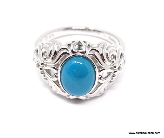 LADIES BEZEL SET TURQUOISE RING