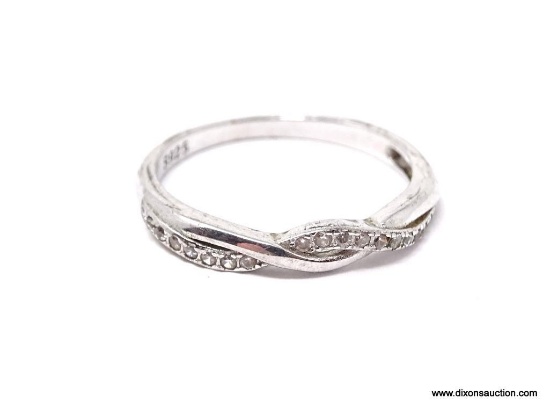 STERLING SILVER LADIES CZ BAND