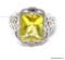 2.8CT CITRINE .925 STERLING SILVER RING SIZE 7
