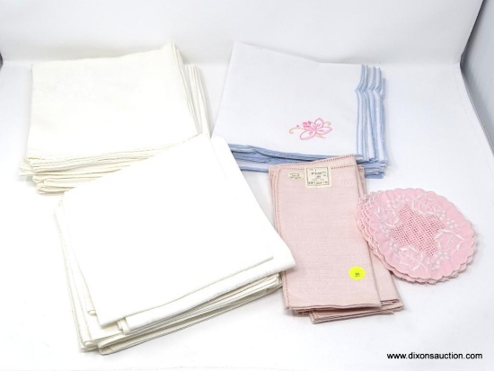 (DR) ASSORTED PINK/WHITE LINENS LOT