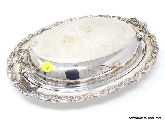 (DR) F.H.ROGERS SILVER CO OVAL SERVERS WITH LID