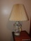 (DEN) VINTAGE PORCELAIN LAMP WITH SHADE- 25