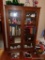 (DEN) ANTIQUE OAK 2 DOOR BOOKCASE- REFINISHED READY FOR THE HOME-39