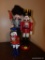 (DEN) 3 WOODEN PAINTED NUTCRACKER SOLDIERS- 2-9.5