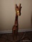 (BASE-RM-1) CARVED AND PAINTED WOODEN GIRAFFE- 36