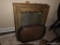 (BASE-STAIR-RM) 2 VINTAGE FRAMES AND A GOLD FRAMED MIRROR- BUBBLE GLASS FRAME-15
