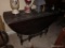 (BASE-STAIR-RM) VINTAGE WILLIAM AND MARY STYLE MAHOGANY GATELEG TABLE- VERY GOOD CONDITION- 15