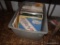 (STORAGE RM) TUB OF 33 RPM RECORDS AND 45'S- MICHAEL JACKSON, WHITNEY HOUSTON, NATALIE COLE, BARRY