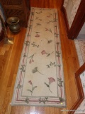 (HALL) MACHINE MADE FLORAL HOOK RUNNER- 27