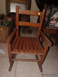 (BASE-STAIR-RM) CHILD'S OAK ROCKER- 15