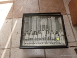 (BASE-STAIR-RM) 4 VINTAGE ATHLETIC PHOTOS IN BLACK FRAMES- 15